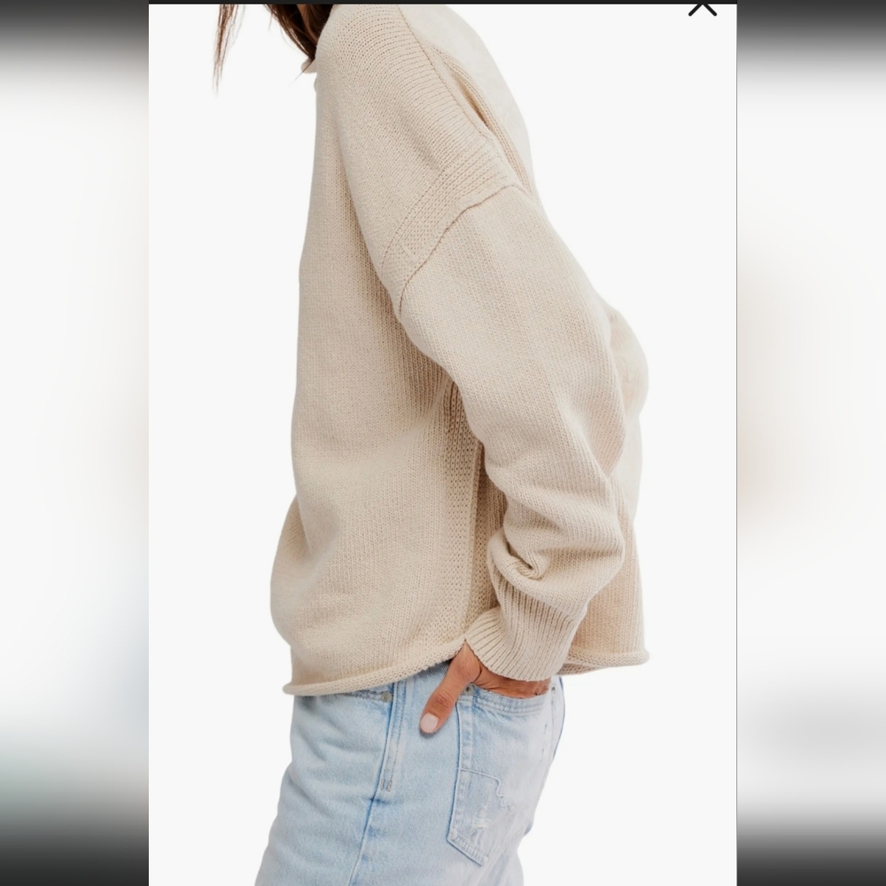 NWOT WE THE FREE TORRES ROLL NECK SWEATER IN SUGAR SWIZZIE - Picture 11 of 11